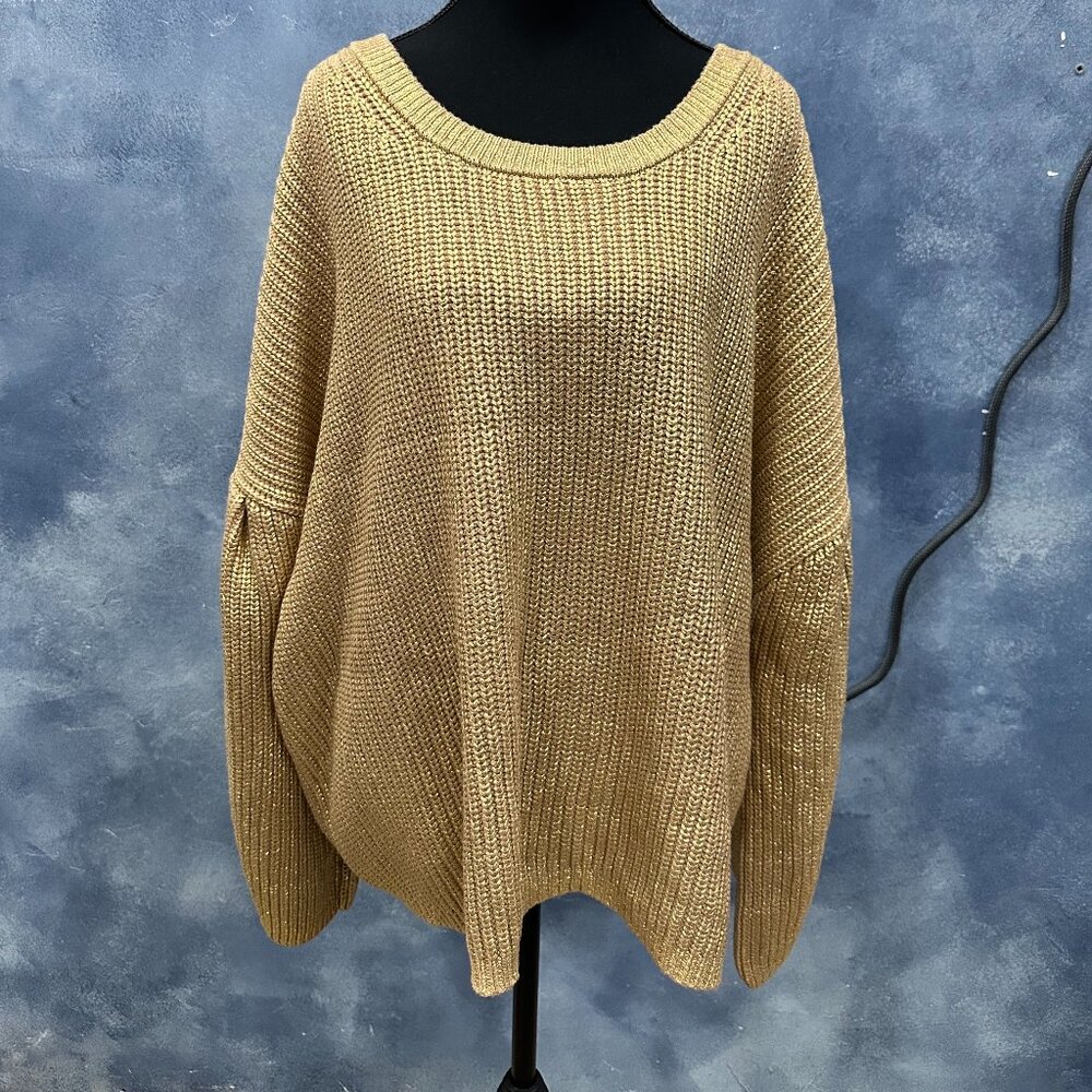 WOMEN´S METALIC  BACK TIE SWEATERNKIKA VARGAS 3X